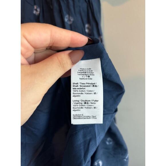 NWT Madewell Tie-Back Flutter-Sleeve Tiered Midi Dress Blue Size 2 - Picture 8 of 11